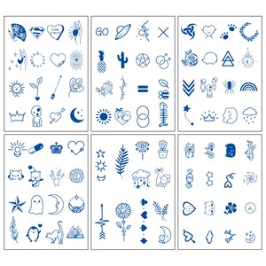 Autocollants de <span class=keywords><strong>tatouage</strong></span> <span class=keywords><strong>semi</strong></span>-permanents longue durée à base de jus végétal pour doigts et corps, vente en gros - Product Image 4