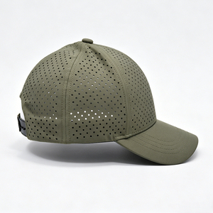 Casquette de baseball à 6 panneaux perforée découpée au laser, ultra-respirante, séchage rapide, en fil de coton, casquette de sport légère, chapeau de soleil unisexe pour - Product Image 6
