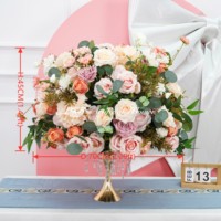 Décoration de mariage, fleurs artificielles Baby Breath, centre de table, boule de fleurs artificielles, grande boule de fleurs personnalisée pour centre de table