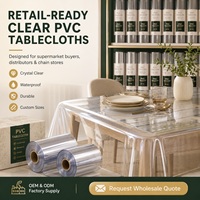 Nappe en PVC transparent imperméable YJ pour hôtels, buffets, traiteurs, événements et achat en gros