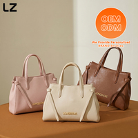 Tas Tangan Wanita Kulit Asli LZ Tas Jinjing Minimalis dengan Pegangan Atas Tas Bahu Besar Klasik untuk Perjalanan Tas Selempang yang Dapat Dilepas