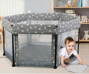 <span class=keywords><strong>Parc</strong></span> pour bébé pliable <span class=keywords><strong>hexagonal</strong></span> personnalisé 300D, lit de sécurité pliable pour bébé, clôture pour <span class=keywords><strong>parc</strong></span> pour bébé pliable - Product Image 2