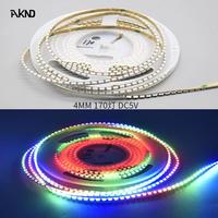 Bande lumineuse de 4mm de large adressable RVB à émission latérale 170/144 LEDs/m DC5V SK6812-SIDE-4020 LED Pixel Strip Flexible IP20/IP67