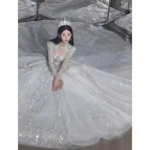 <span class=keywords><strong>Robe</strong></span> <span class=keywords><strong>de</strong></span> mariée française 2024 Nouvelle mariée Texture <span class=keywords><strong>de</strong></span> haute qualité <span class=keywords><strong>Grande</strong></span> traîne Princesse Fil principal - Product Image 6