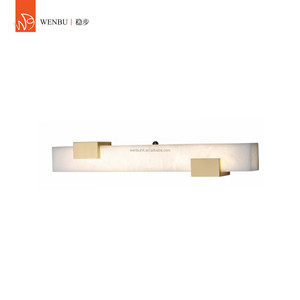 Lámpara de Pared Moderna Lineal de Alabastro Español y Latón para Hotel, Villa, Sala de Estar, Salón - Product Image 1