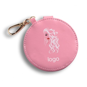 กระเป๋าใส่ของจุกจิก PU สุดฮิต พร้อมพวงกุญแจกระจกแต่งหน้าด้านเดียว ตกแต่งด้วยสติกเกอร์อีพ็อกซี่แฟชั่น - Product Image 4