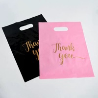 Sac à poignée découpée en LDPE, design personnalisé, réutilisable, 100 pièces, vente en gros directe d'usine