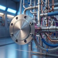 Flens Buta Ringan Berkekuatan Tinggi CNC Tempa Titanium Gr2 Tahan Tekanan Tinggi, Pesanan Khusus Langsung dari Pabrik untuk Industri