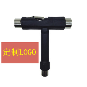 Clé à douille en T personnalisée pour la modification de scooters et de skateboards DZGJ001, poignée noire avec extrémités métalliques - Product Image 3