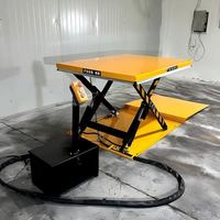 Plateforme élévatrice à ciseaux électrique en acier fixe avec une hauteur maximale de 10 m, table de 2 m x 2 m, capacité de 4 personnes