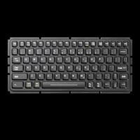 Clavier industriel encastré en silicone étanche IP66, 81 touches, 2 millions d'activations, base métallique, interface USB, CE/FCC/RoHS/EN55032-35