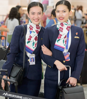 Veste et jupe bleu marine, uniforme d'équipage de cabine personnalisé de haute qualité, Philippine Airlines