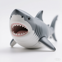 PVC-Festkörper-Simulation Meerestier-Figurenspielzeug Haie Wale Delfin Badespielzeug Plastikkuchen Spielzeug Meerestier-Figur