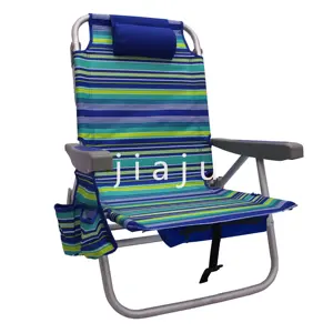 Sac à dos extérieur Chaise de plage en aluminium Chaises longues pliantes Patio Pool Side Recliners - Product Image 2