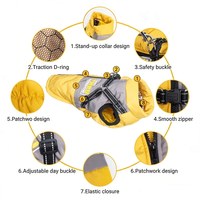 Nouvelles tenues d'hiver pour animaux de compagnie, imperméables et chaudes, combinaisons de ski pour chiens, vestes rembourrées en coton pour chiens