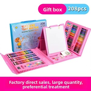Set di <span class=keywords><strong>208</strong></span> Pennarelli Acquerellabili, 150 Pennelli, Regalo per la Festa dei Bambini, Cancelleria per Pittura, Penne Colorate, Pennarelli all'Ingrosso - Product Image 5