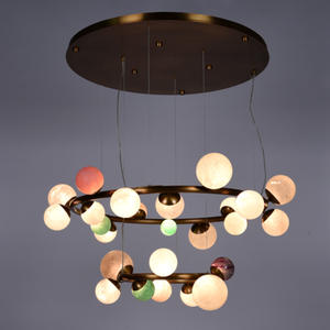 โคมไฟเพดานโลหะคุณภาพสูง 30 กก. พร้อมคริสตัล ขนาดกลาง ปรับความสว่างได้ ให้แสงสว่างสูง - Product Image 3