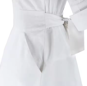 Robe chemise uniforme vintage pour femmes avec ceinture, logo personnalisé pour <span class=keywords><strong>les</strong></span> infirmières d'hôpital et <span class=keywords><strong>les</strong></span> <span class=keywords><strong>religieuses</strong></span> - Product Image 2