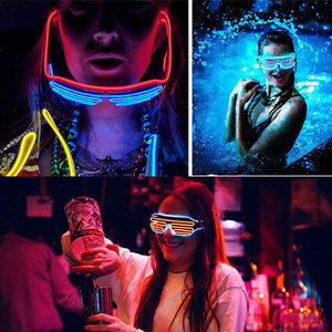 <span class=keywords><strong>Gafas</strong></span> LED Coloridas, <span class=keywords><strong>Gafas</strong></span> Luminosas para Bares Musicales, KTV, Decoración de Fiestas Brillantes, Festival de Navidad, <span class=keywords><strong>Gafas</strong></span> de Neón Brillantes - Product Image 2