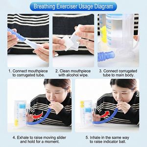 Großhandel 5000ML Incentive Medical Atemtrainer 1-Ball-<span class=keywords><strong>Spirometer</strong></span> Atemübungsgerät zur Wiederherstellung der Lungenkapazität - Product Image 4