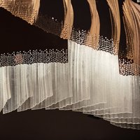 Lustres LED optiques réglables au design moderne et luxueux, en acier et verre, pour lieux de mariage, personnalisables, garantie 3 ans