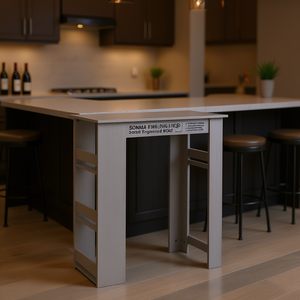 Sonoma Engineered Wood <b>Bar</b> <b>Table</b> Grey 3 Shelf Modern Design Commercial Furniture - Product Image 2