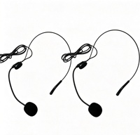 Microphone cravate sans fil JINJUE JT-X3 2.4G avec 1 émetteur et 2 casques, Plug and Play pour l'enseignement