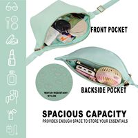 Sac bandoulière tendance en polyester avec logo personnalisé, petit sac à bandoulière avec boucle métallique, sac utilitaire urbain pour femme