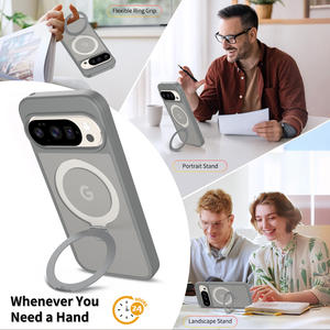 Funda Metálica para Teléfono con Soporte, Cubierta Magnética Giratoria 360° Compatible con <span class=keywords><strong>Pixel</strong></span> 10 9 8 <span class=keywords><strong>7</strong></span> <span class=keywords><strong>Pro</strong></span> XL Fold - Product Image 3