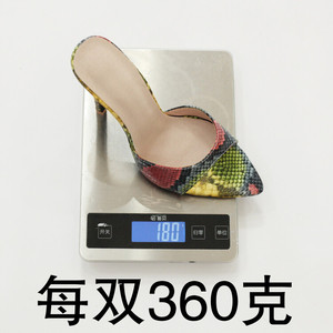 Snakeskin Mules <b>Slippers</b> Open Toe Shoes High Kitten Trending Heels 2025 - Product Image 6