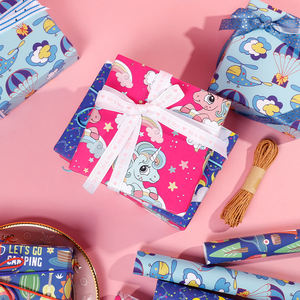 Nueva serie de cumpleaños de alta calidad, venta al por mayor, embalaje de papel recubierto, rollo de papel de regalo, artesanía superior - Product Image 5