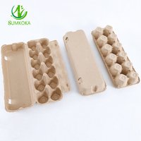 Boîte à œufs en pulpe moulée en papier recyclé écologique SUMKOKA à 12 cellules, compostable, jetable, pour l'emballage des œufs
