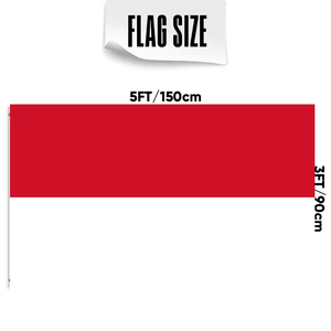 Venta al por mayor 3x5ft Indonesia banderas 68D/100D poliéster Personalizar todas las naciones envío rápido Proveedor confiable entrega rápida - Product Image 3