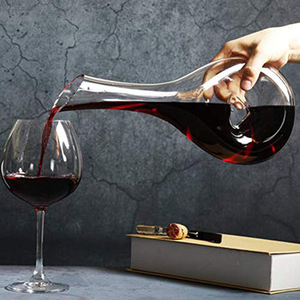 <span class=keywords><strong>Carafe</strong></span> à <span class=keywords><strong>vin</strong></span> <span class=keywords><strong>rouge</strong></span> en cristal fin sans plomb soufflé à la main 750 ml en forme de cœur et aérateur - Product Image 4