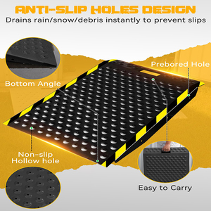 Rampe <span class=keywords><strong>de</strong></span> <span class=keywords><strong>garage</strong></span> JH-Mech 36" x 48" pour tondeuse autoportée, robuste, antidérapante, design perforé, 2 pièces, capacité 1500 lbs, en acier - Product Image 2