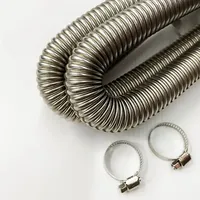 Tuyau d'échappement flexible en acier inoxydable pour chauffage au gaz diesel, pour voiture, 15cm, 60cm, 120cm, 200cm, 300cm