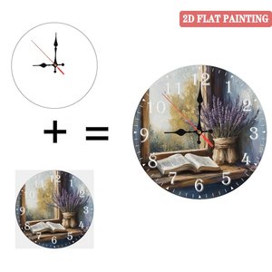 Horloge en <span class=keywords><strong>bois</strong></span> personnalisée 30x30cm avec un support mural français pour un nivellement facile - Product Image 1
