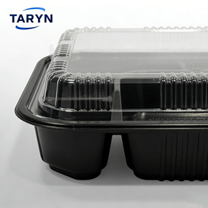 Boîte à lunch bento jetable de qualité supérieure à 5 compartiments, en PS sans BPA, écologique, <span class=keywords><strong>plateau</strong></span> à biscuits, récipient de préparation des repas, transparent - Product Image 6