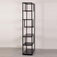 Estantería de Metal para Sala de Estar, Diseño de Fábrica BSCI ODM OEM, Mueble de Exhibición, Librería de Acero