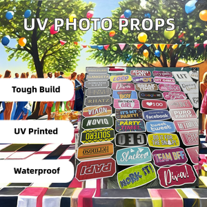 Pannello in PVC espanso personalizzabile da 5 mm per Photo Booth, stampato UV, resistente e impermeabile, ideale per feste di fine anno, Capodanno, lauree - Product Image 2