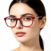 Lunettes de lecture classiques pour femmes, verres en polycarbonate, monture rouge, protection contre la lumière bleue, lunettes de presbytie, lunettes de lecture élégantes pour femmes