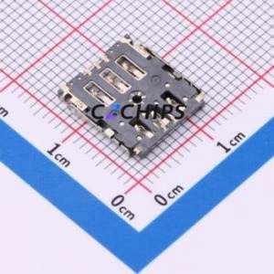 NANO-SIM-0507-P SIM Card Connector SMD Connector Flip Cover Type Nano SIM Card Card Holder 1.5mm - Product Image 2