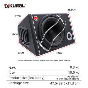 Kuer 新型 大出力 12V アクティブカーサブウーファー <span class=keywords><strong>10</strong></span>インチ ツイーター付き 重低音カーオーディオサブウーファー - Product Image 3