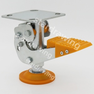 S-S 4 5 6 8 Zoll Lenkrollen für Bodenwagen mit Verriegelung - Product Image 2