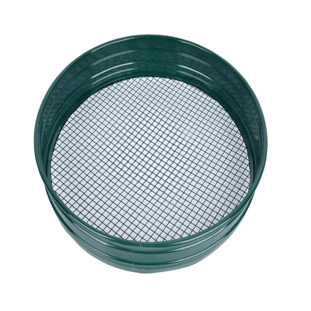 Зеленый круглый металлический сетчатый фильтр VERTAK толщиной 5 см для садового грунта