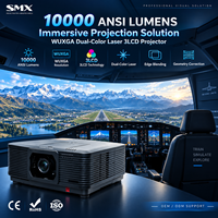 Système de projection immersif, projecteur laser 10000 ANSI avec correction de géométrie par fusion des images pour simulateur de vol