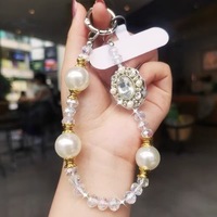 Filles Bijoux Téléphone Charme Sangle Lanière Perle Bracelet pour iPhone 17 pour Samsung S25 S26 Sangle Accessoires Corde Suspendue