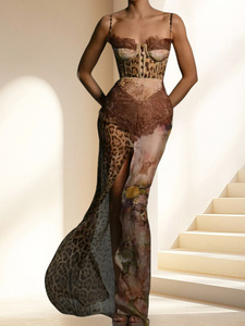 Solid Casual Mini Dress <strong>Women</strong> V-neck Spaghetti Strap A-line Oversized Chiffon Sleeveless Backless Evening Party - Product Image 5