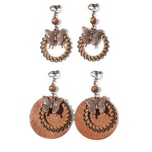 Pendientes colgantes de mariposa con clip, chapados en bronce antiguo, estilo bohemio, joyería de moda para mujer 2024 - Product Image 5