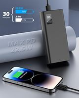 Batterie externe portable 22,5W 20000mAh Slim Power Bank avec chargeur rapide PD USB-C pour téléphone, voyage et camping